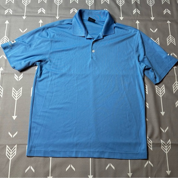 Nike Golf‎ Dri Fit Men’s Polo Shirt Sz M Short Sleeves Collared North Star Blue - Picture 1 of 8